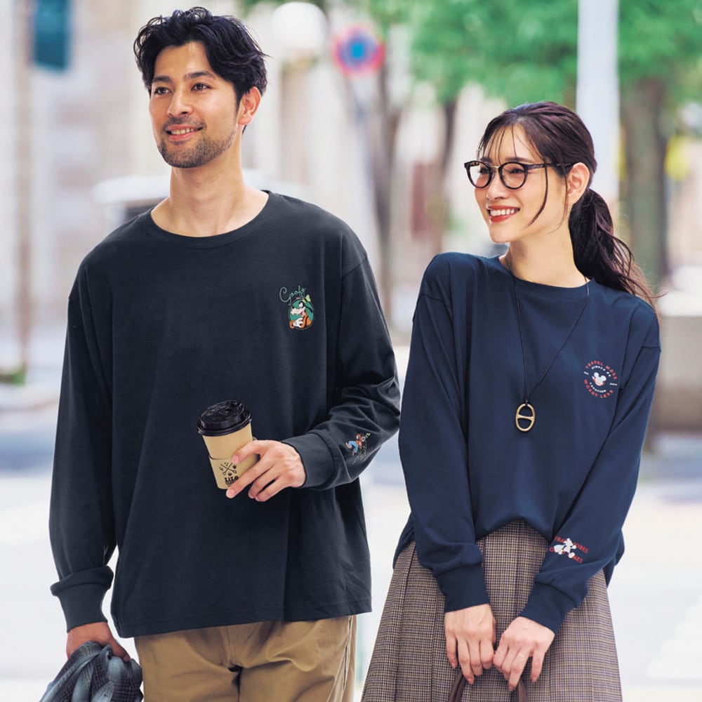 【ディズニー/Disney】ユニセックス長袖Tシャツ(選べるキャラクター)