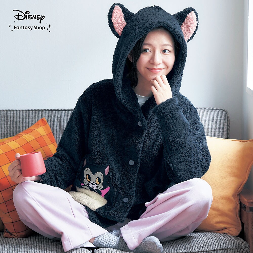 【ディズニー/Disney】耳付きボアガウン「フィガロ」