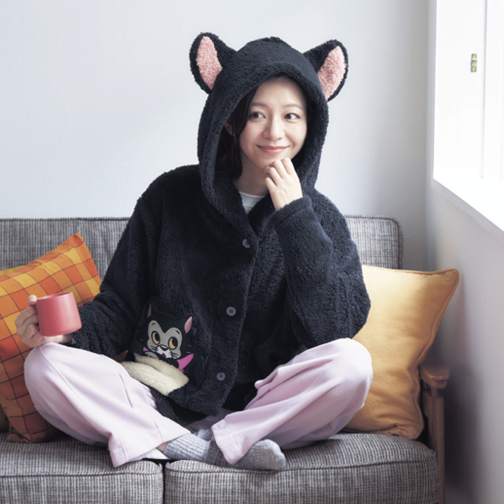 【ディズニー/Disney】耳付きボアガウン「フィガロ」 【ディズニー/Disney】耳付きボアガウン「フィガロ」