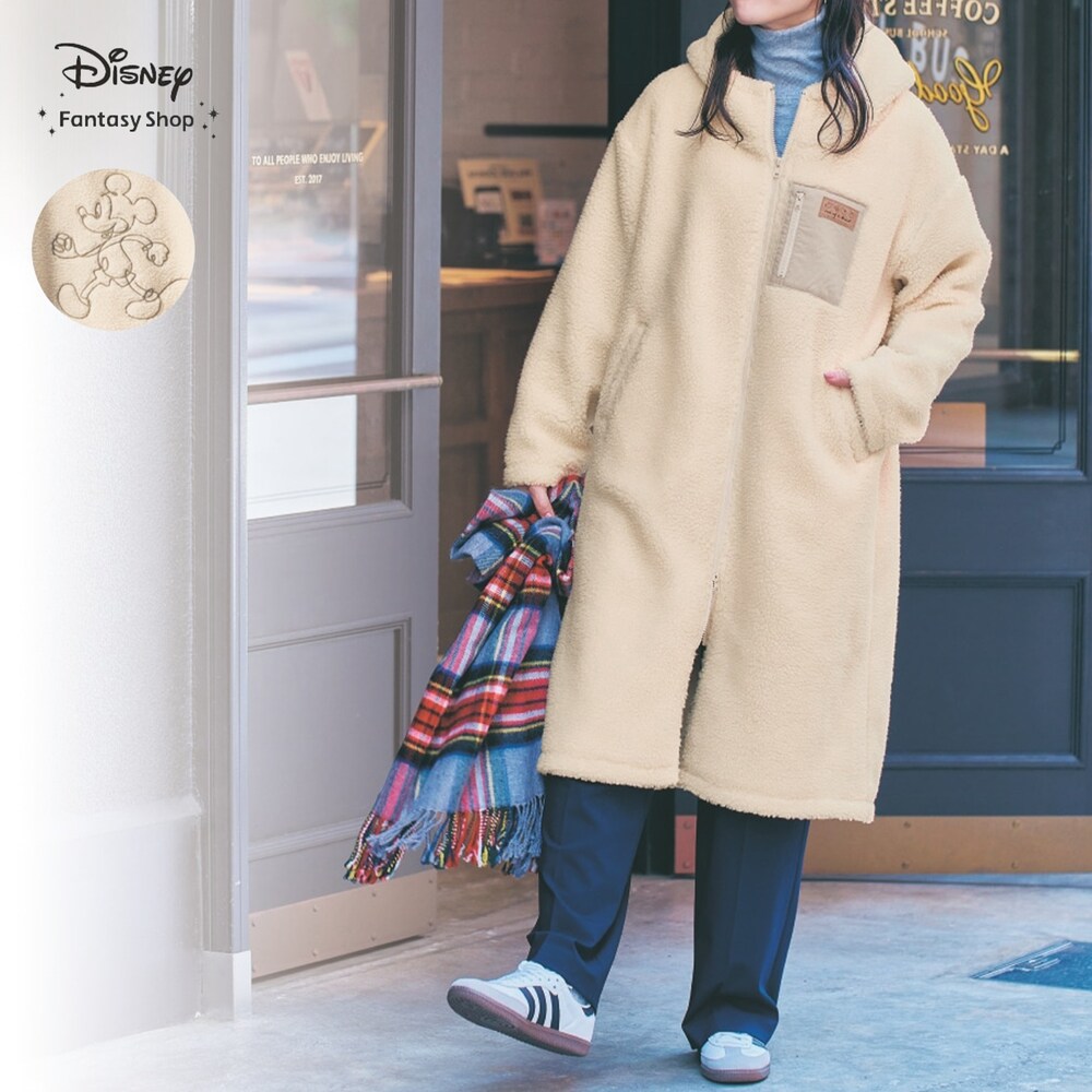 【ディズニー/Disney】フードボアコート「ミッキーマウス」