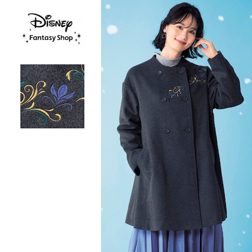 刺繍入りＡラインコート「アナと雪の女王」