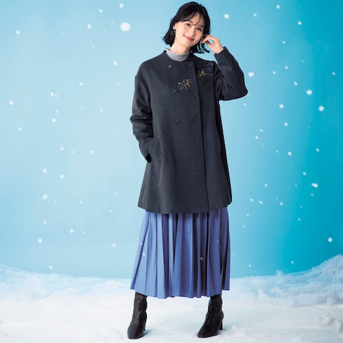 刺繍入りＡラインコート「アナと雪の女王」（ディズニー/Disney）