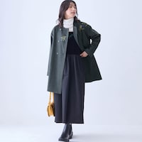 モデル身長170cm／M ※写真は撮影用のため袖丈+1.5cm、着丈+4cmになります。