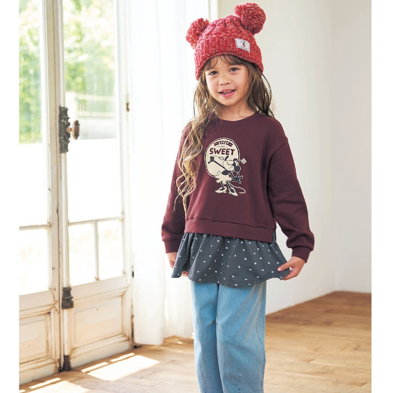 ミニーマウス／モデル身長113cm・サイズ100～110