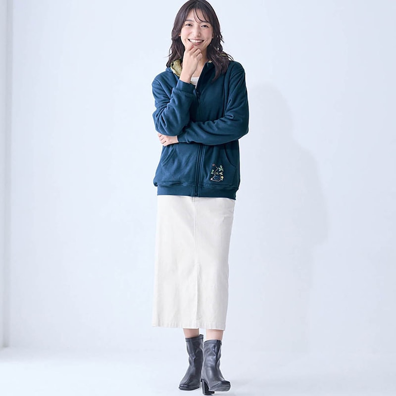 モデル身長170cm／Ｍ ※写真は撮影用のため袖丈+1.5cmになります。