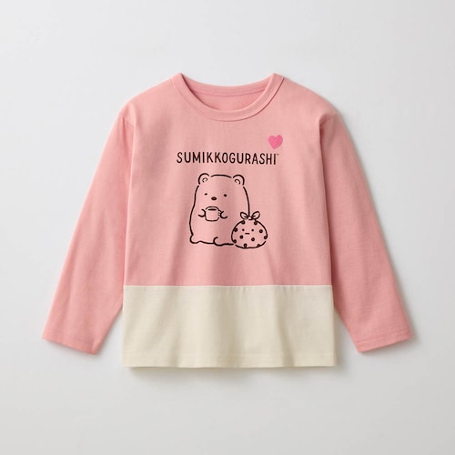 名札ココ配色長袖Tシャツ 「すみっコぐらし」