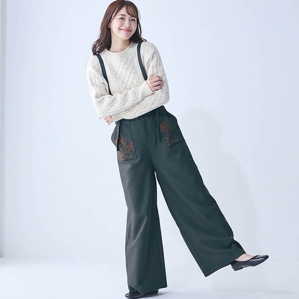 モデル身長167cm／Ｍ ※写真は撮影用のため股下+6cmになります。