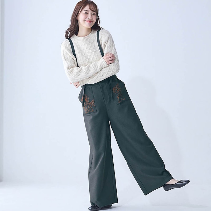 モデル身長167cm／Ｍ ※写真は撮影用のため股下+6cmになります。