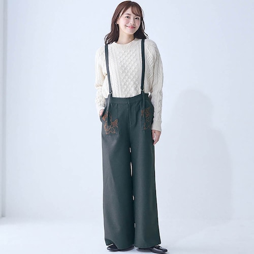 ワイドサロペットパンツ「チップ＆デール」