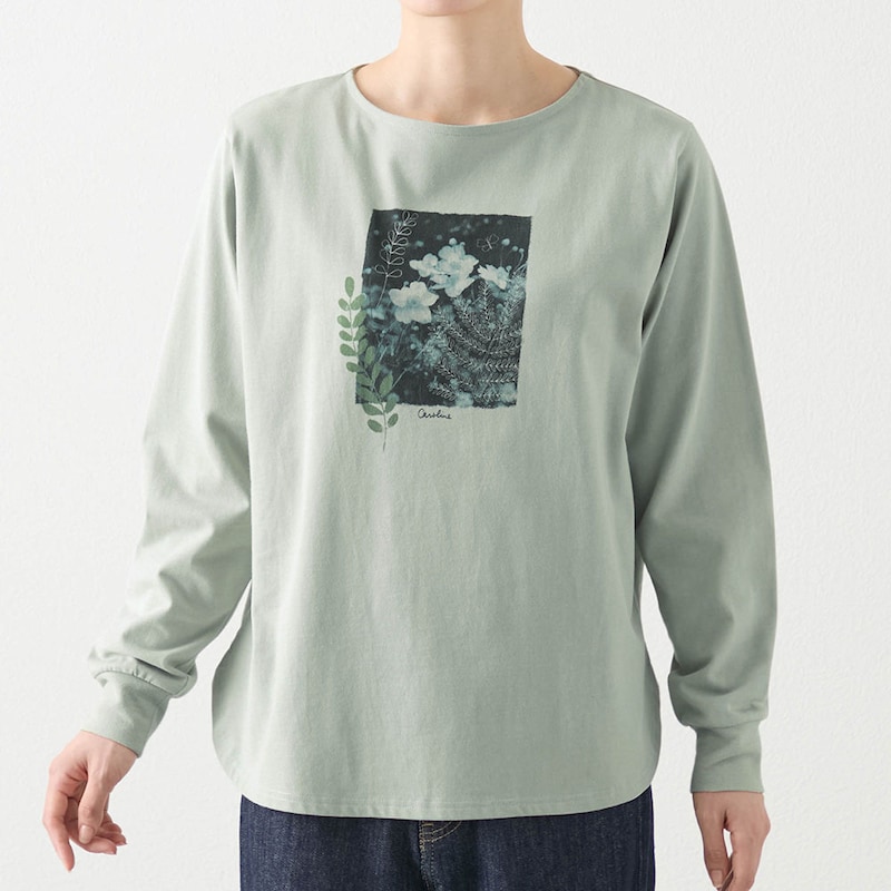 モデル身長167cm／Ｍ ※写真は撮影用のため袖丈+1.5cmになります。