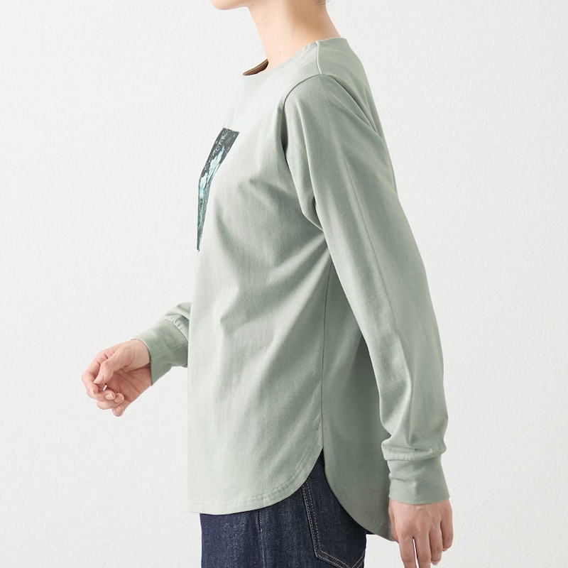 モデル身長167cm／Ｍ ※写真は撮影用のため袖丈+1.5cmになります。