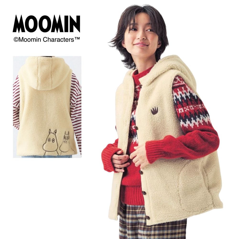 【ムーミン/MOOMIN】いっしょにおでかけボアベスト 「ムーミン」 【ムーミン/MOOMIN】いっしょにおでかけボアベスト 「ムーミン」