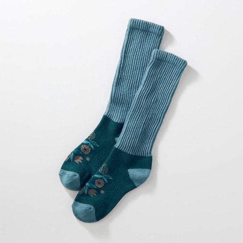 足元内側パイル編みのぬくぬく厚手ソックス 「ミニラボ」