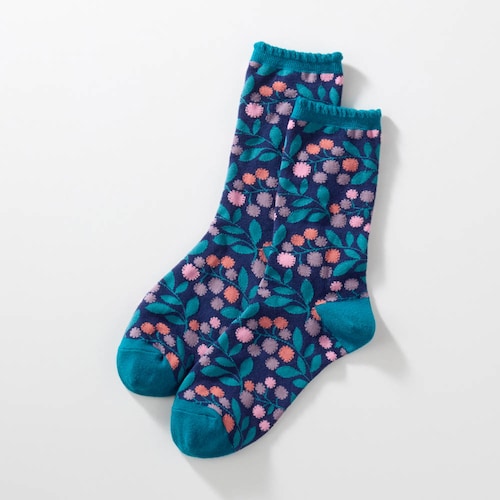 足元が華やぐ大人の綿混ソックス 「ミニラボ」