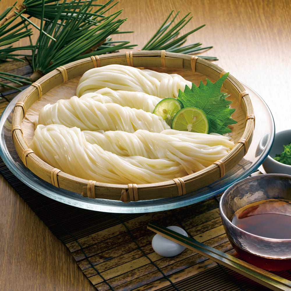 【ベルメゾン】【お中元・おとりよせ】 秋田稲庭うどん8束 比内地鶏つゆ付き 【ご注文は8月25日まで】