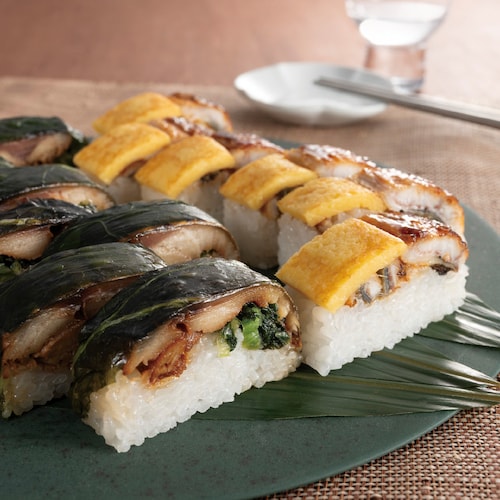 【お中元・おとりよせ】 輝膳 高菜焼き鯖・うなたま棒寿司セット 【ご注文は8月25日まで】