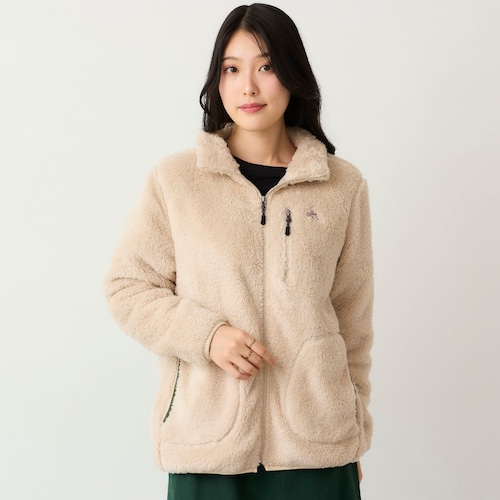 裏地付きシャギーボアジャケット