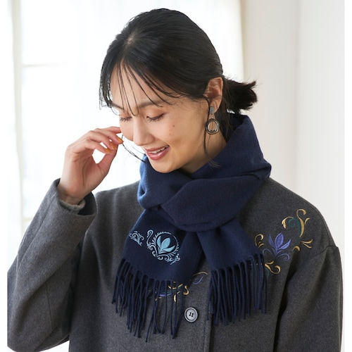 刺繍モチーフのストール（選べるキャラクター）（ディズニー/Disney）