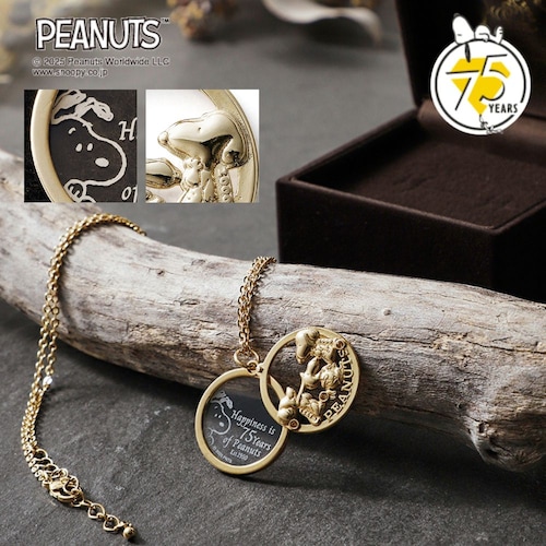 【PEANUTS75周年】２枚重ねのネックレス「スヌーピー」