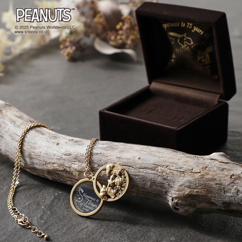 PEANUTS75周年】2枚重ねのネックレス「スヌーピー」(ピーナッツ