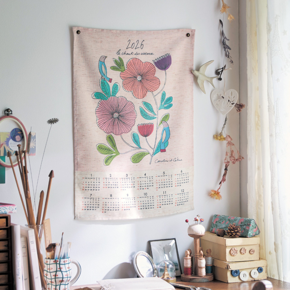 【ミニラボ/mini labo】麻入り素材のファブリックカレンダー 「ミニラボ」 【ミニラボ/mini labo】麻入り素材のファブリックカレンダー 「ミニラボ」