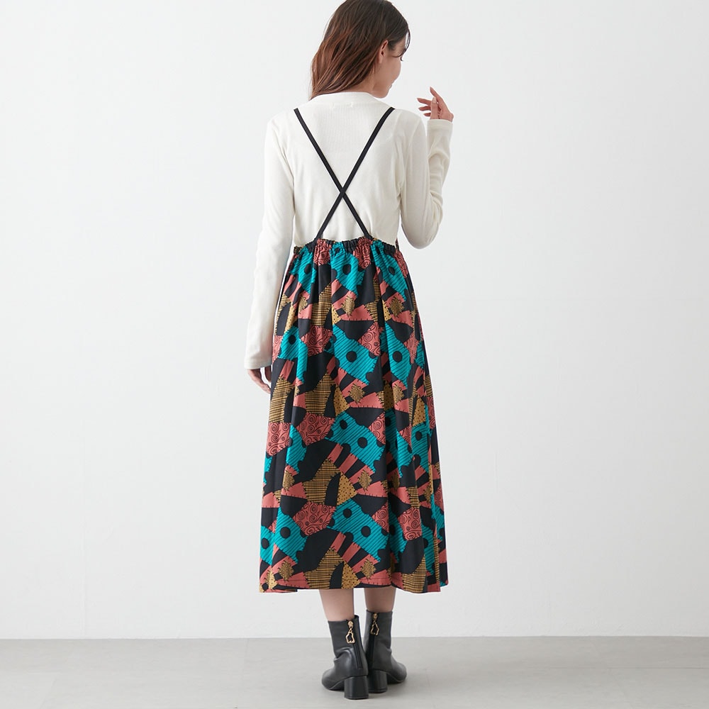 春*風様 ナイトメア・ビフォア・クリスマス　ZERO　長袖ワンピース エプロン風ワンピース「ナイトメアー・ビフォア・クリスマス