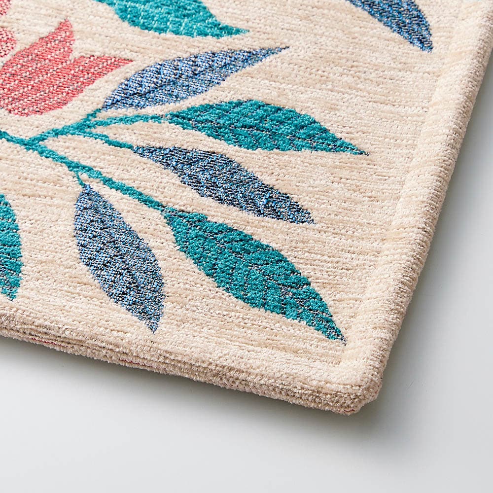 シェニール織のジャカード玄関マット／ペルシャ風庭園 「ミニラボ