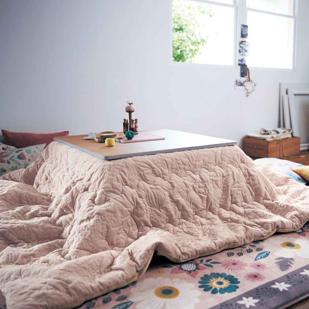 【ミニラボ/mini labo】熱圧着キルトの裏ボアこたつ布団/鳥のシンフォニー 「ミニラボ」 【ミニラボ/mini labo】熱圧着キルトの裏ボアこたつ布団/鳥のシンフォニー 「ミニラボ」