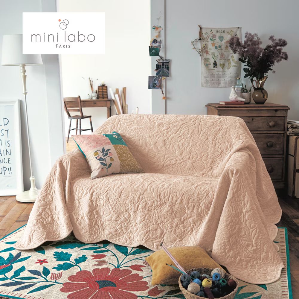 【ミニラボ/mini labo】熱圧着キルトのリバーシブルマルチカバー・ソファーカバー/鳥のシンフォニー 「ミニラボ」 【ミニラボ/mini labo】熱圧着キルトのリバーシブルマルチカバー・ソファーカバー/鳥のシンフォニー 「ミニラボ」