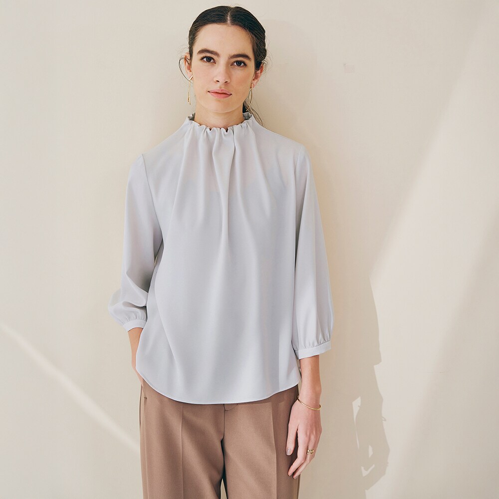 【リベルテール/libert'aile】話しやすいブラウス[日本製]