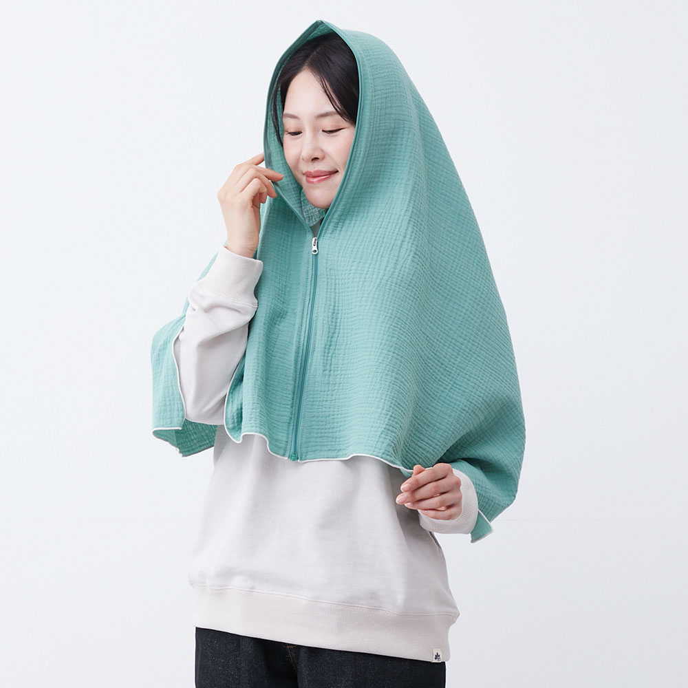 【超最強】マルチに使えるファスナー付きダブルガーゼストール