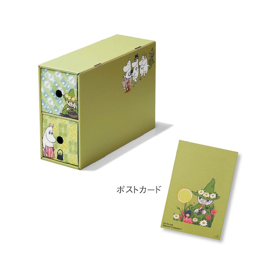 【クリアランス】【1回のみお届け】[ムーミンとスナフキン／２段引きだし] 「ムーミン」組み合わせて楽しい！収納ボックス
