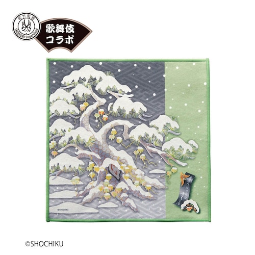 【クリアランス】【1回のみお届け】[菅原伝授手習鑑 寺子屋] 「松竹監修 歌舞伎コラボ」ササっと小粋にメガネ スマホ拭きハンカチ