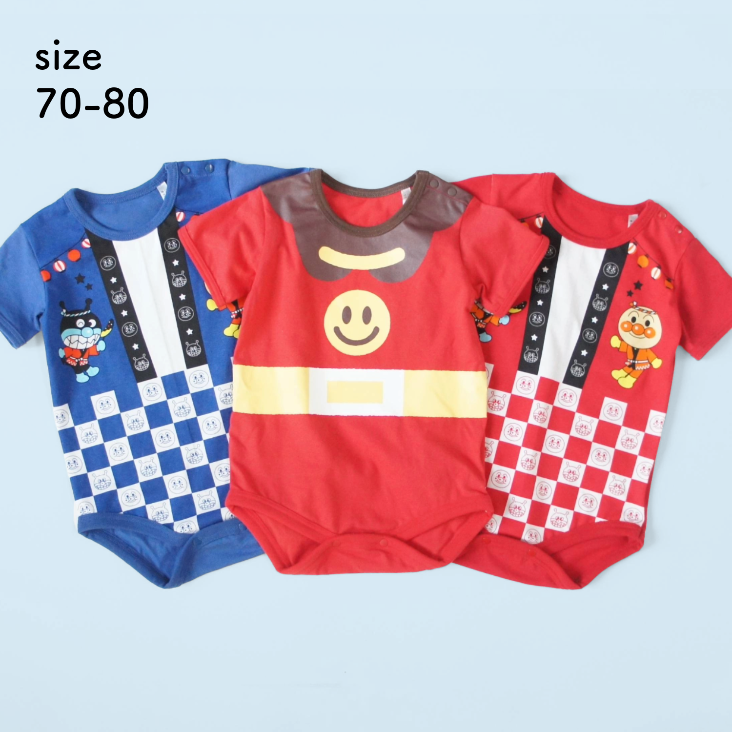 【アンパンマン】アンパンマン おたのしみプリント半袖ロンパース