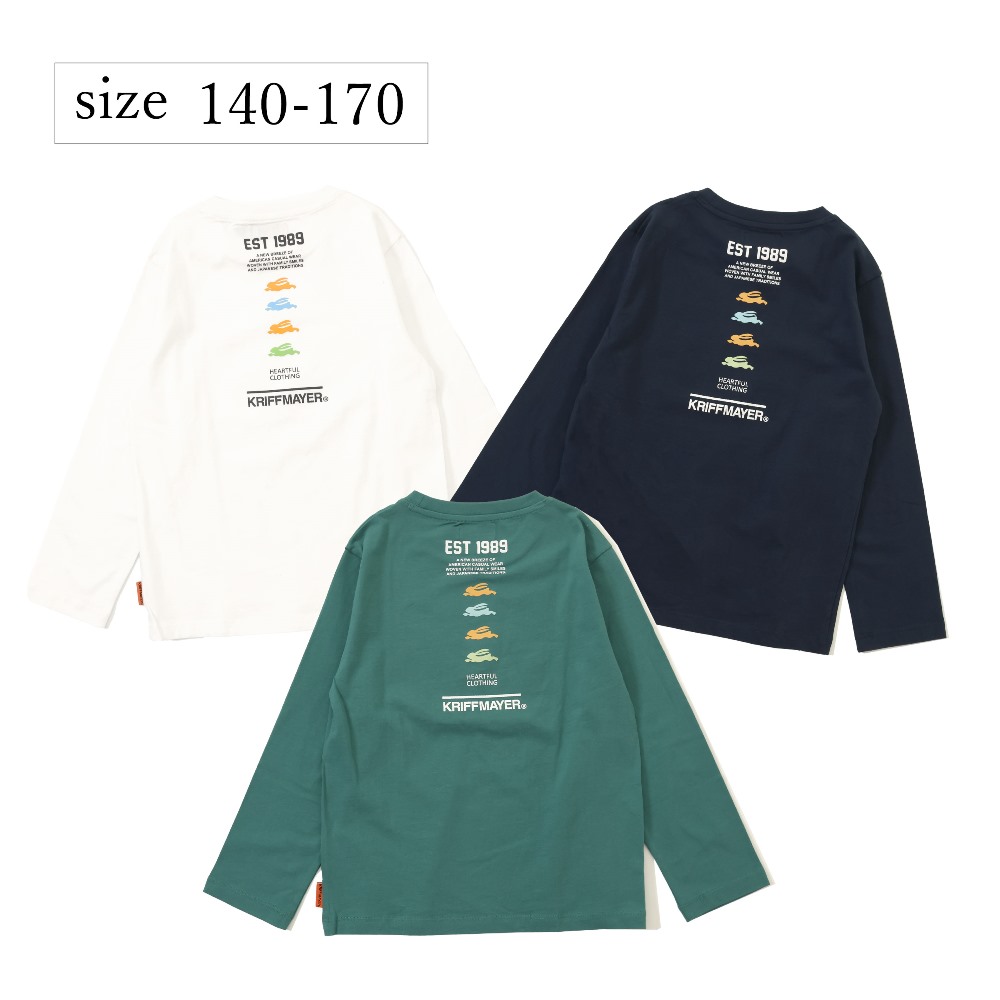 【クリフ メイヤー/KRIFF MAYER】背中のロゴデザインがポイント!楽LUCK-T(ロゴ)【子供服】 【クリフ メイヤー/KRIFF MAYER】背中のロゴデザインがポイント!楽LUCK-T(ロゴ)【子供服】