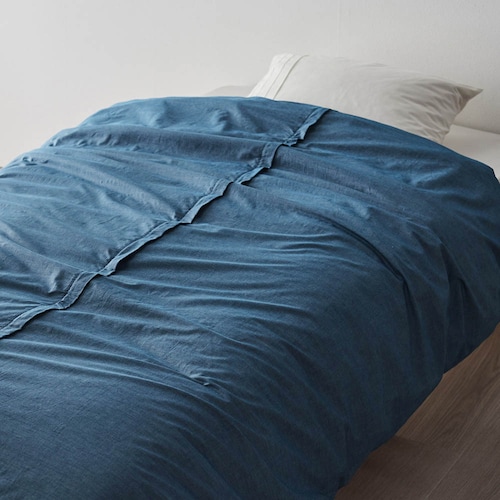 取り換え簡単！先染め綿素材を使った掛け布団カバー ＜シングル／セミダブル／ダブル＞