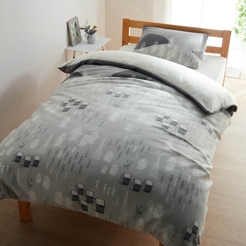 軽やかなフリース生地の布団カバーセット(3点) <洋式シングル/和式シングル＞