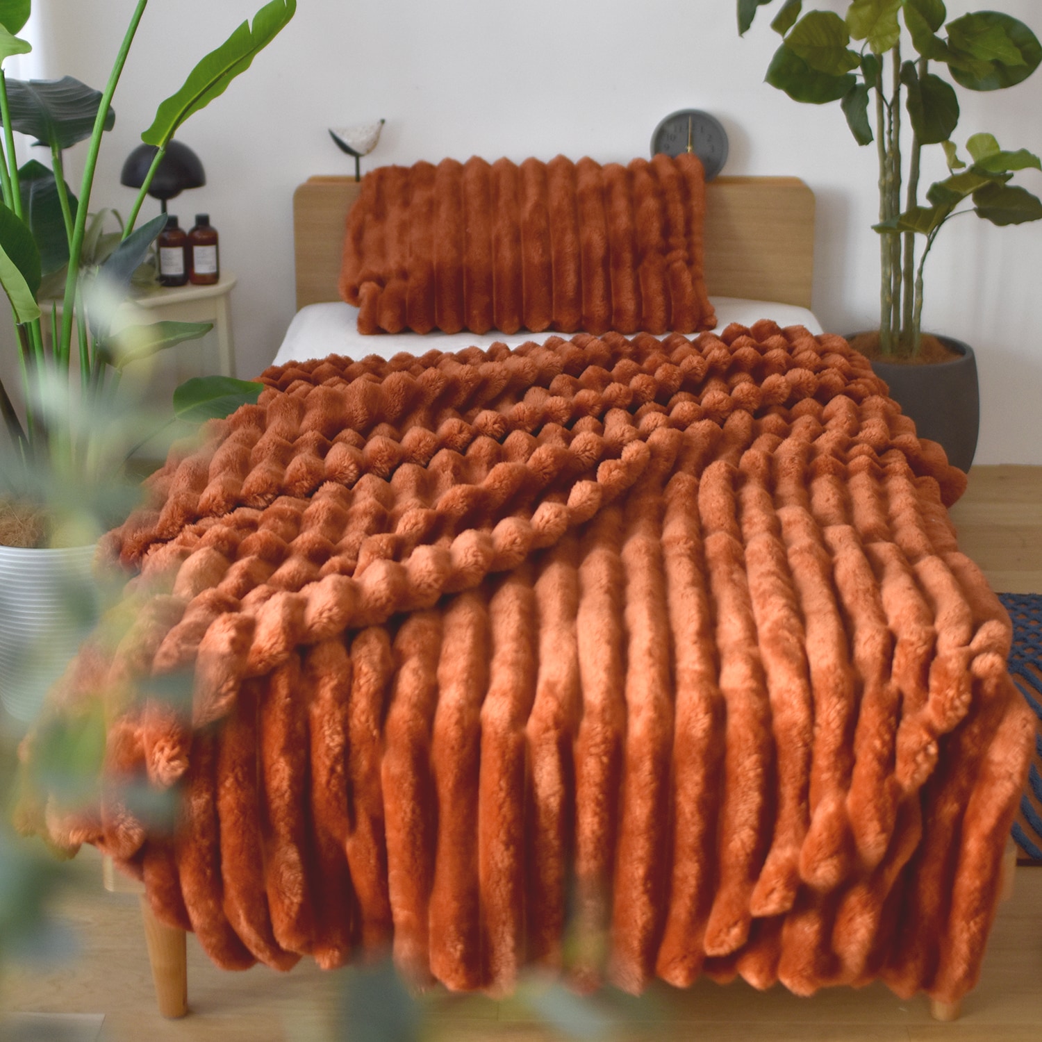 ふんわりもこもこあったかブランケット ・毛布＜ハーフ/シングル