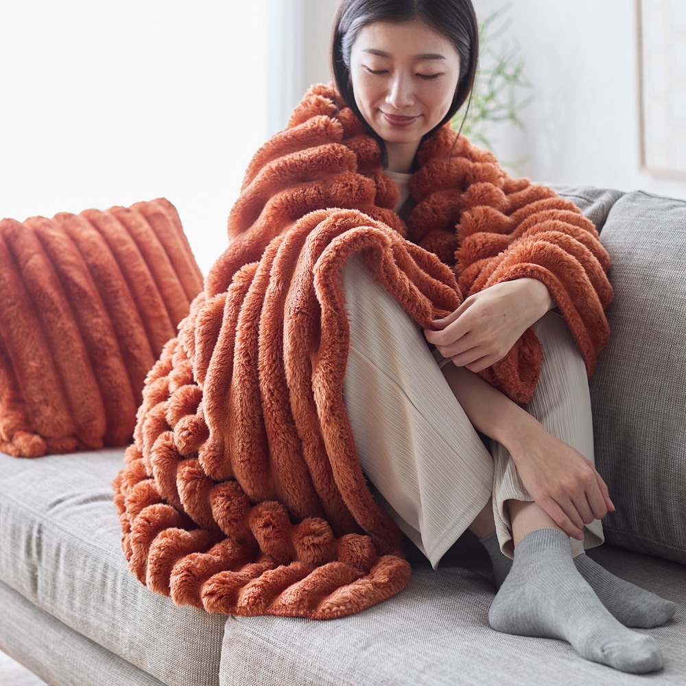 ふんわりもこもこあったかブランケット ・毛布＜ハーフ/シングル