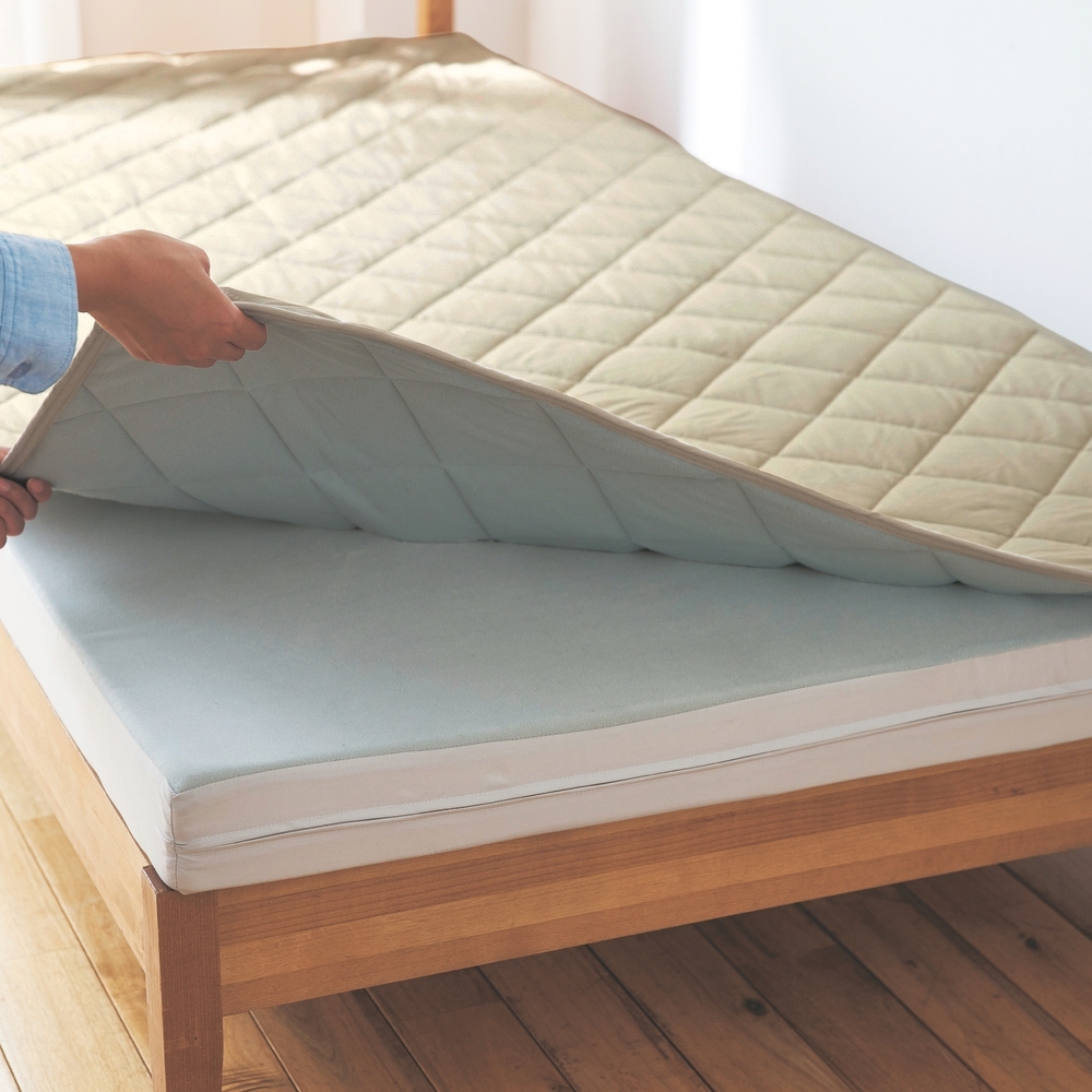 置くだけでずれにくい綿素材の敷きパッド付き高反発マットレス <シングル> 置くだけでずれにくい綿素材の敷きパッド付き高反発マットレス <シングル>