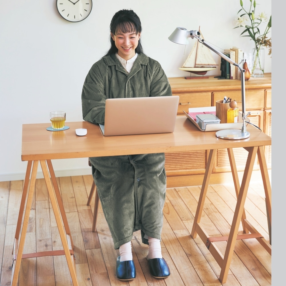 【ベルメゾン】コーデュロイ調着る毛布