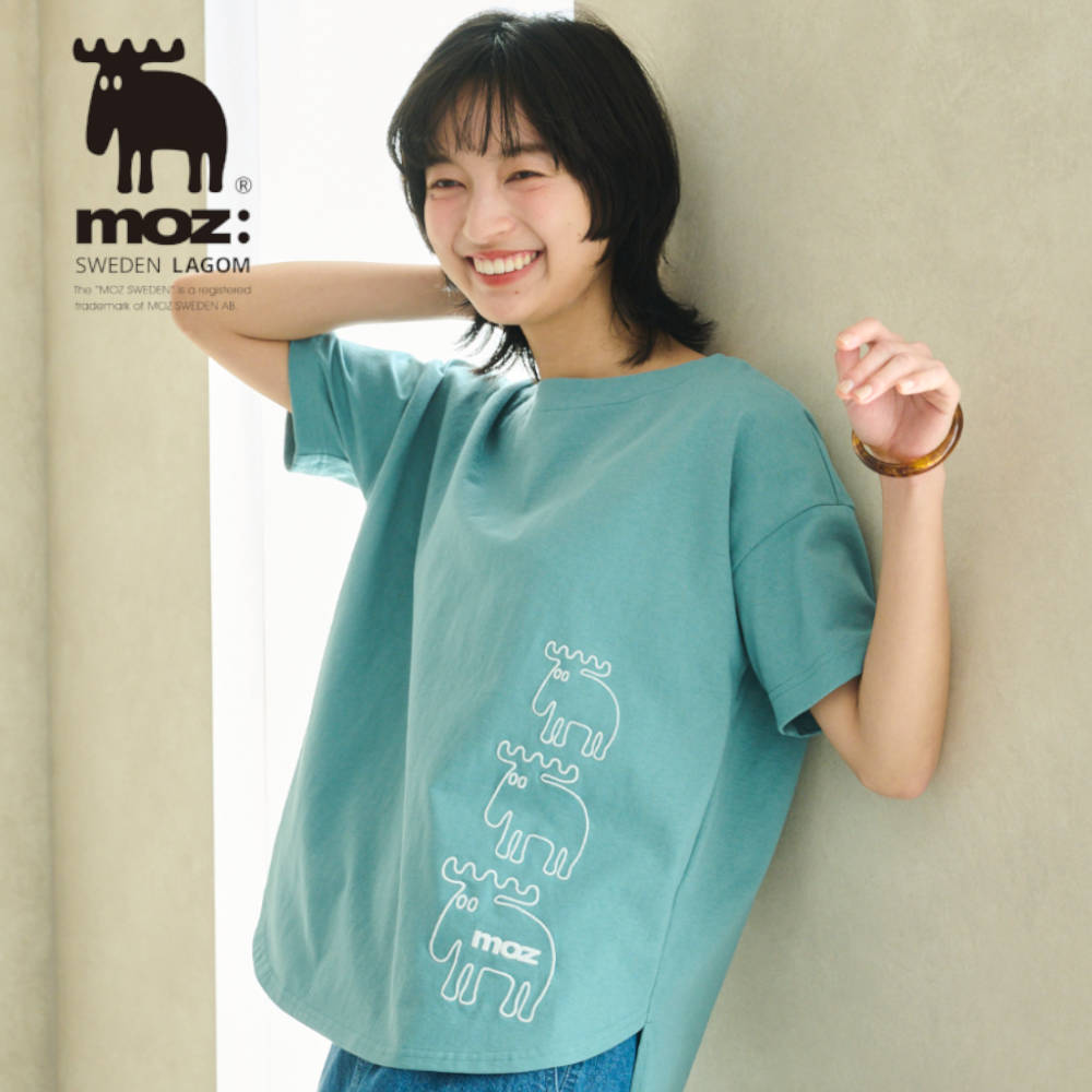 【モズ/moz】汗シミ防止加工カットソー