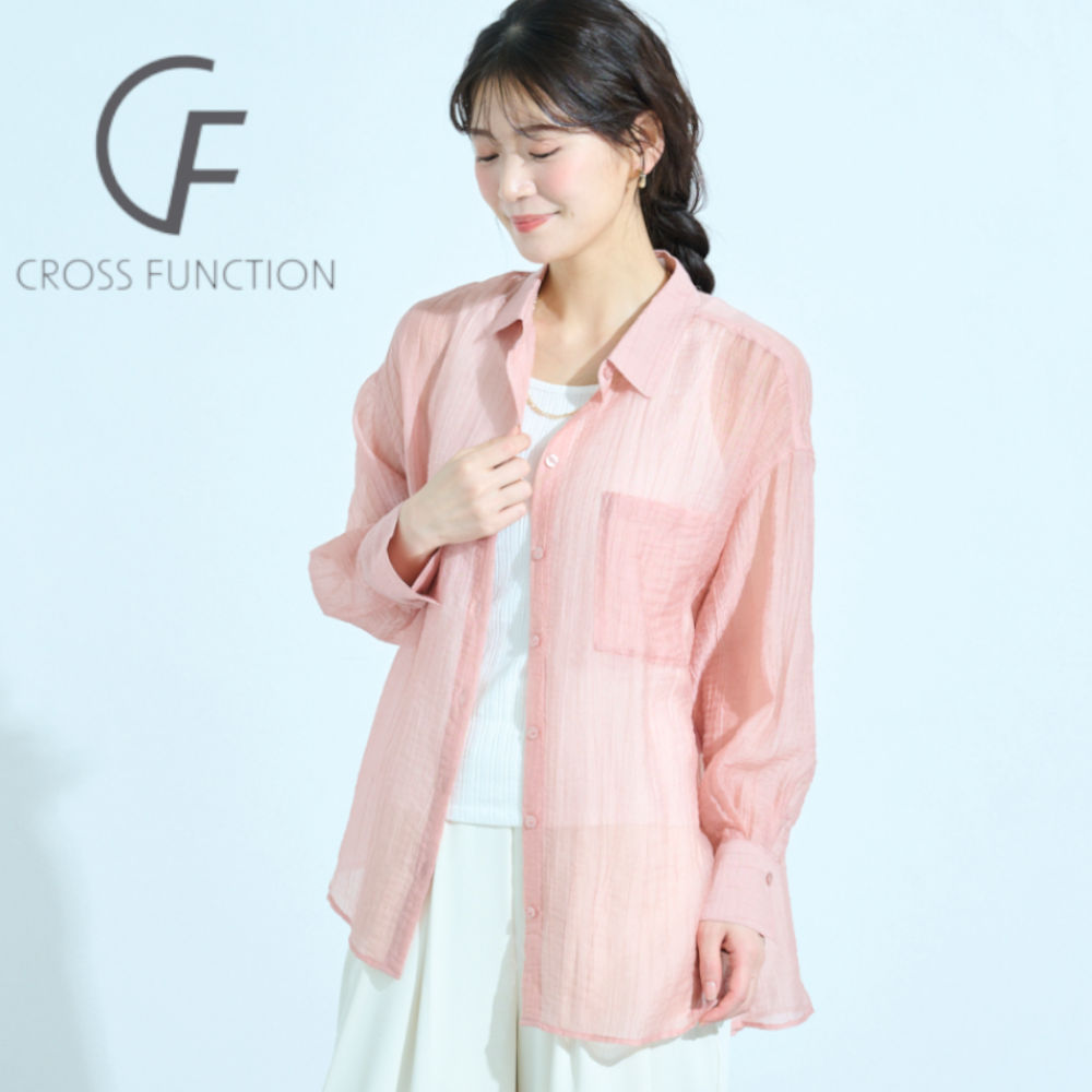 【クロスファンクション/CF】シアーワッシャーシャツ