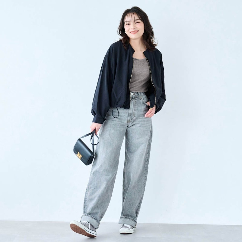 モデル身長161cm／M（杢グレー）