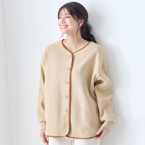 中綿キルティングガウンジャケット