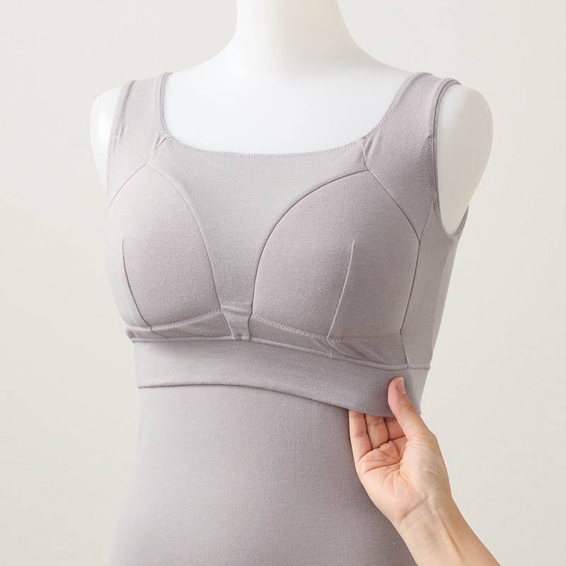 アンダーベルトはゴムを使わず、パワーネットを挟んでやさしくフィット