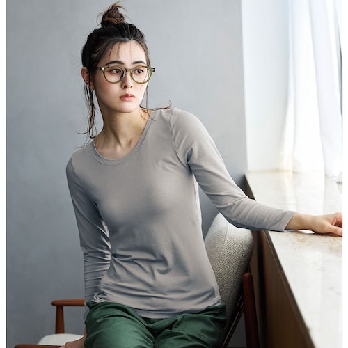 とろふわコットンカップ付き長袖