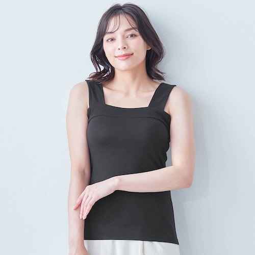 とろふわコットンチラ見え防止タンクトップ【保湿】
