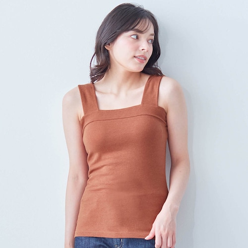 とろふわコットンチラ見え防止タンクトップ【保湿】