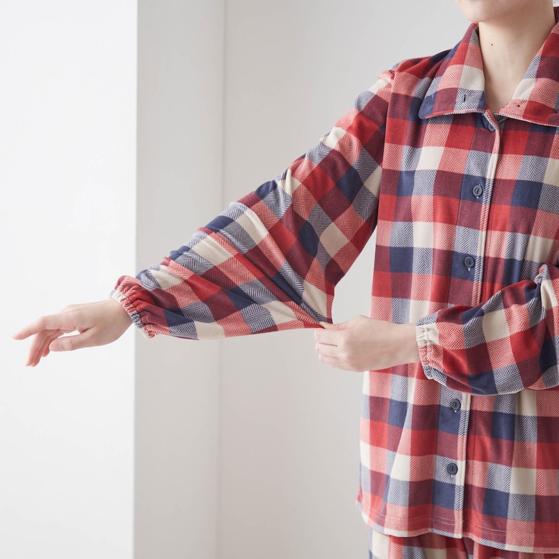 ストレッチ性のある生地で就寝じもリラックスしやすい